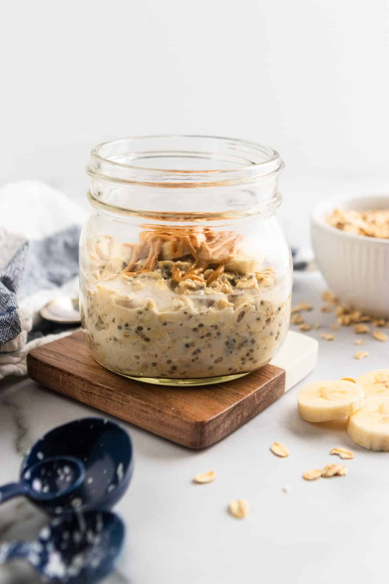 Peanut Butter Banana Protein Overnight Oats